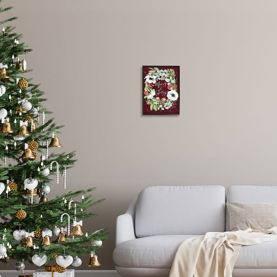 Stupell Industries Merry & Jolly Seasonal Mushroom Wreath Framed Giclee Art